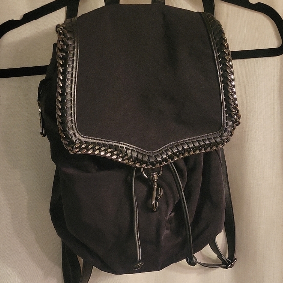 Rebecca Minkoff Handbags - Rebecca Minkoff Pewter Chain-Trim Backpack